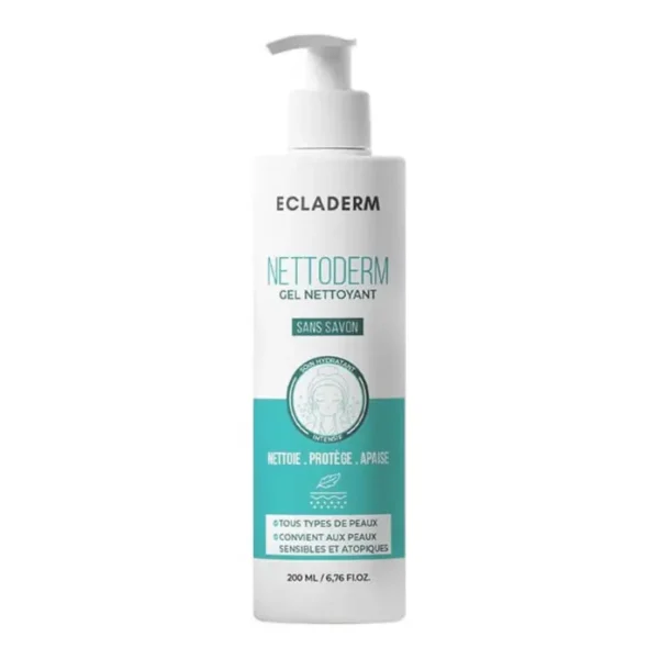 Ecladerm | Nettoderm gel nettoyant sans savon