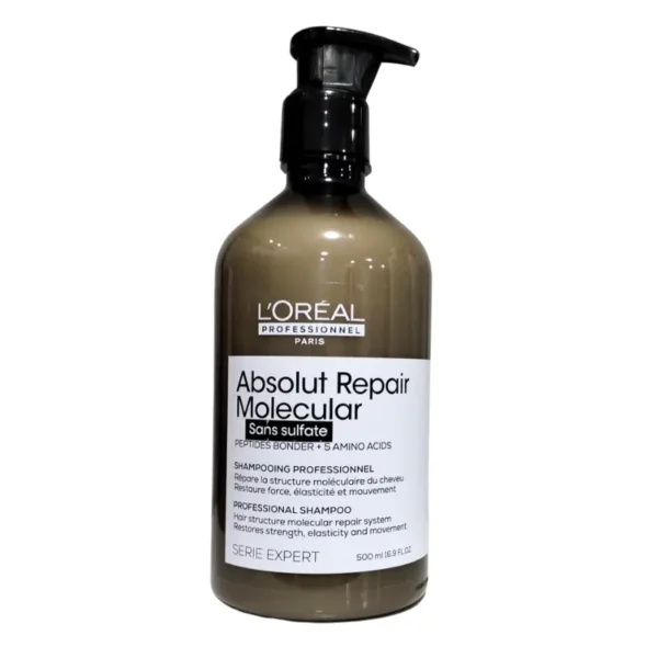 L'OREAL PROFESSIONNEL ABSOLUT REPAIR MOLECULAR SHAMPOO SANS SULFATE 500ML